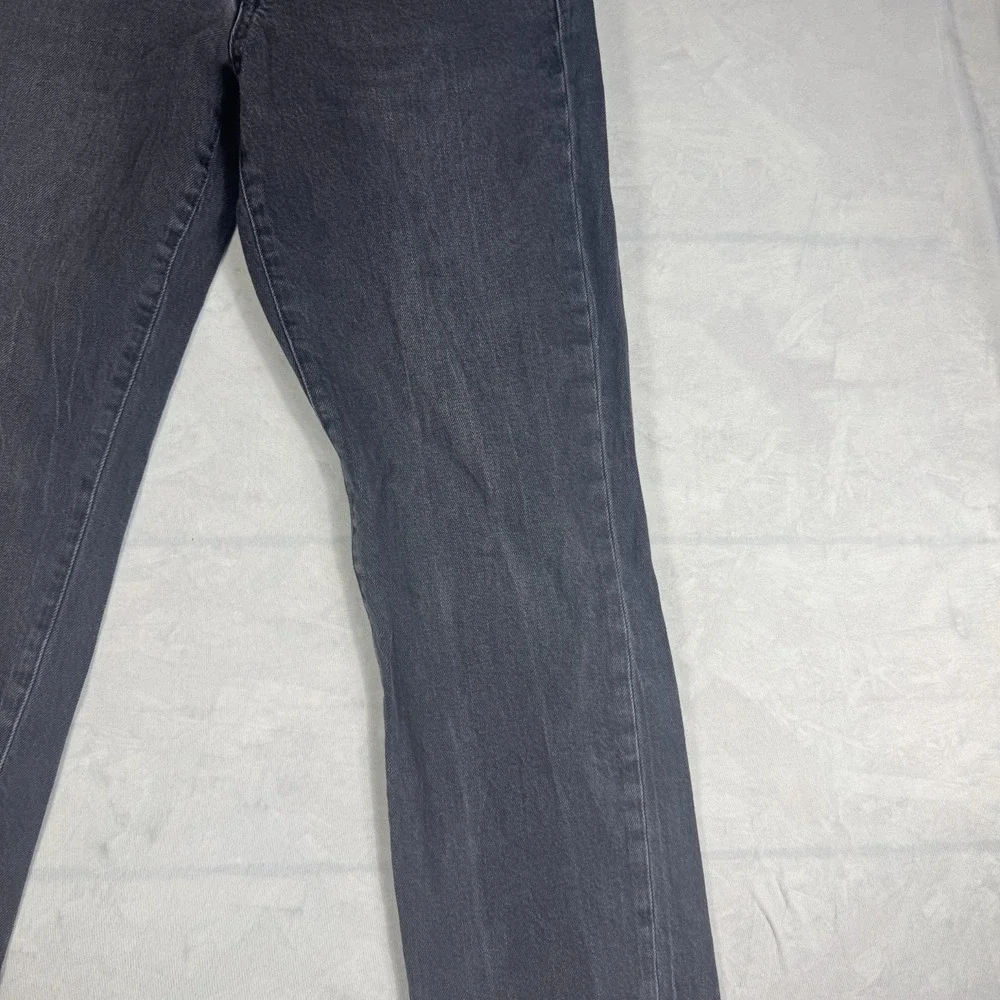 Aeropostale Womens Ankle Jeans Dark Gray Denim Mid-Rise Straight Leg‎ 6 Regular